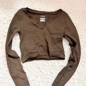 Wild Fable Chocolate Long Sleeve Top